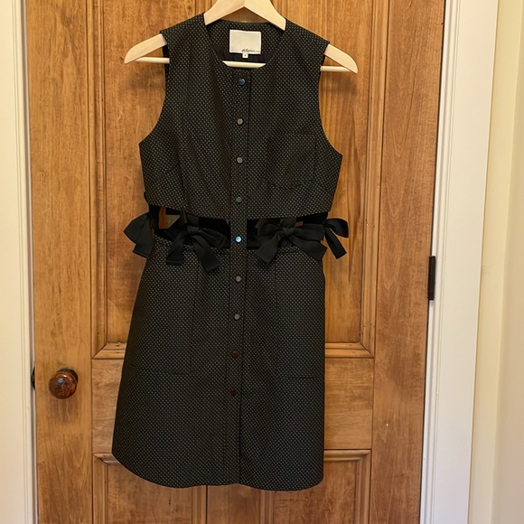 3.1 Phillip Lim Navy Polka Dot Dress Size 4 - Picture 2 of 13